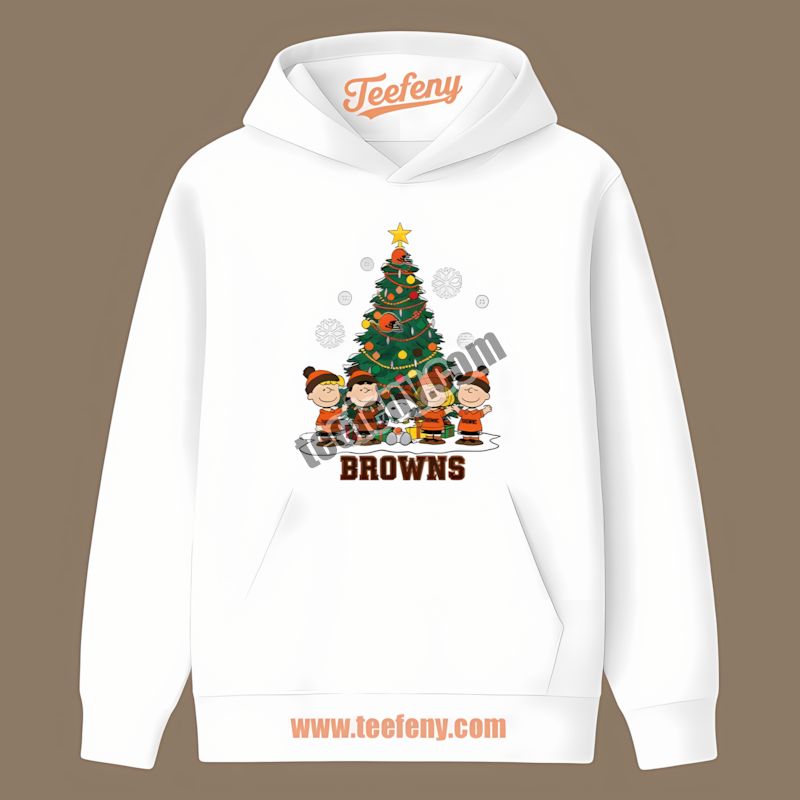 Cleveland Browns Peanuts Christmas Holiday Graphic Hoodie Cleveland Browns Peanuts Christmas Holiday Graphic Hoodie