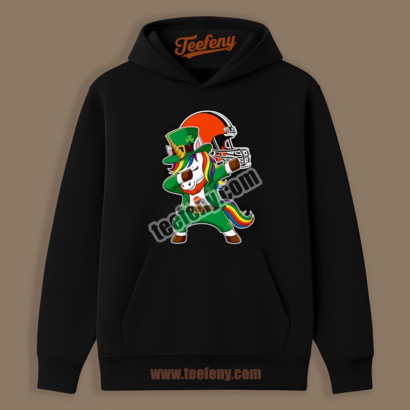 Cleveland Browns St Patricks Dabbing Unicorn Hoodie Cleveland Browns St Patricks Dabbing Unicorn Hoodie
