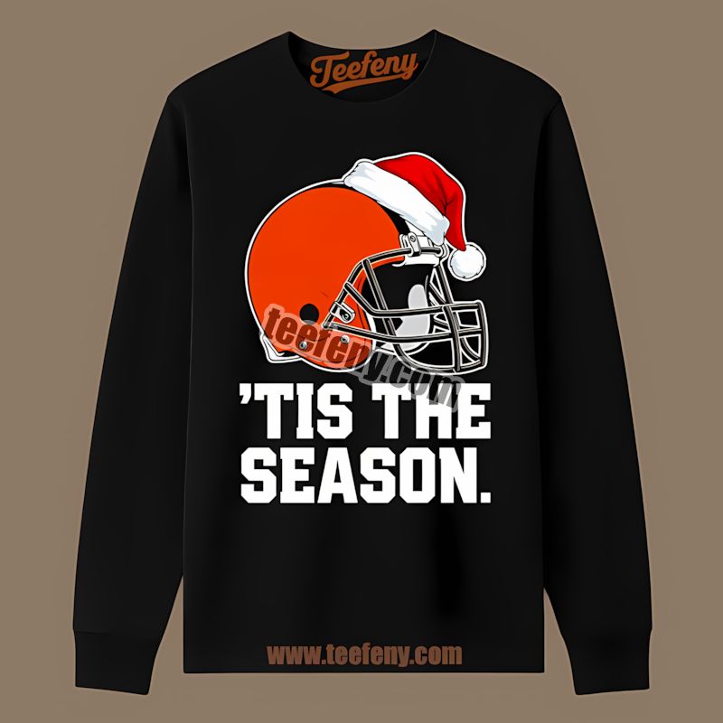 Cleveland Browns Tis The Season Christmas Trendy Long Sleeve Cleveland Browns Tis The Season Christmas Trendy Long Sleeve