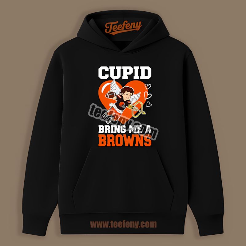 Cleveland Browns Valentines Cupid Bring Me Cardinal Hoodie Cleveland Browns Valentines Cupid Bring Me Cardinal Hoodie