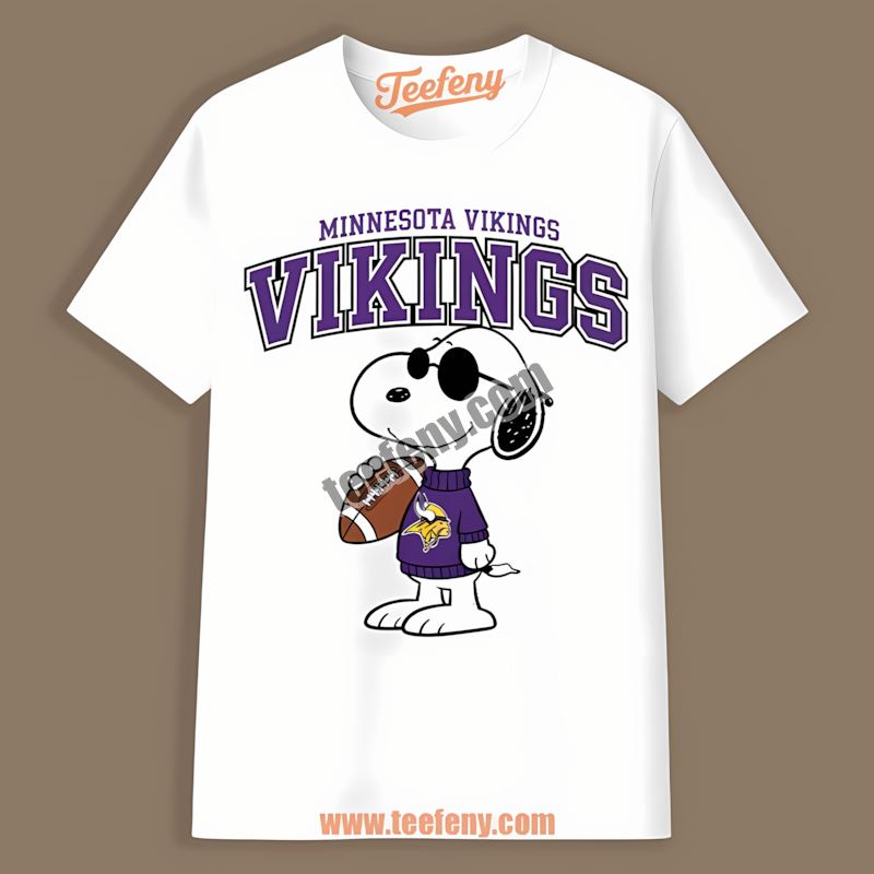 Cool Snoopy Minnesota Vikings Cartoon Graphic Shirt