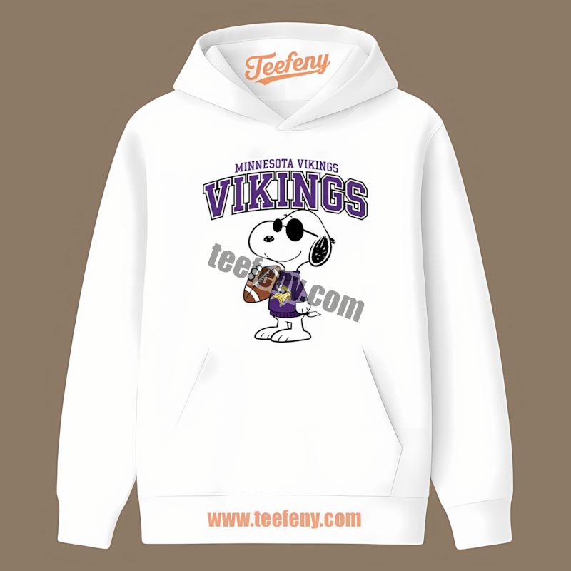 Cool Snoopy Minnesota Vikings Cartoon Graphic Hoodie Cool Snoopy Minnesota Vikings Cartoon Graphic Hoodie