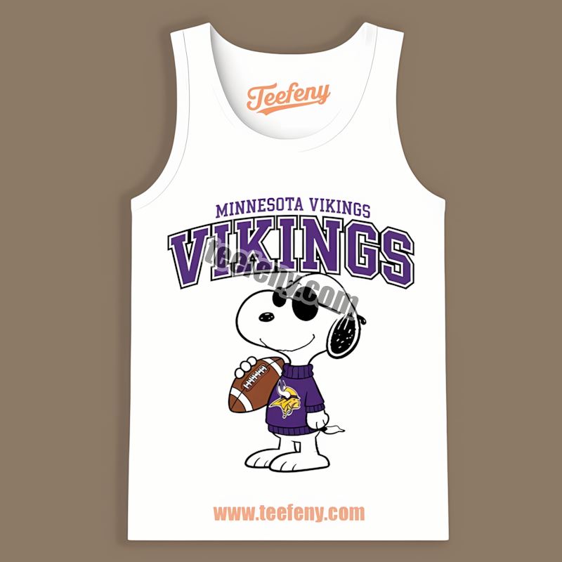 Cool Snoopy Minnesota Vikings Cartoon Graphic Tanktop Cool Snoopy Minnesota Vikings Cartoon Graphic Tanktop