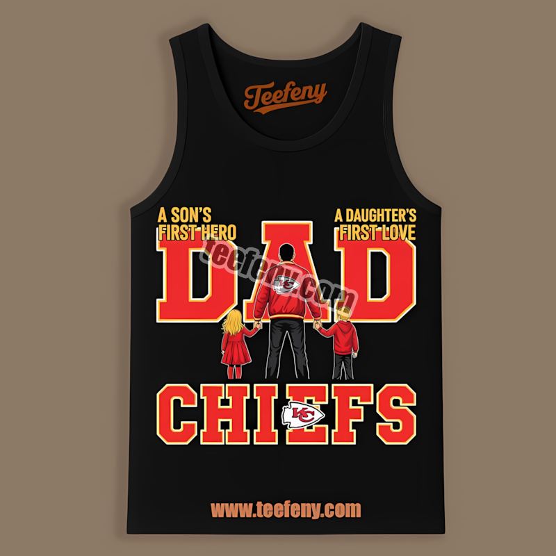 Dad Fathers Day Kansas City Chiefs Hero Tanktop Dad Fathers Day Kansas City Chiefs Hero Tanktop