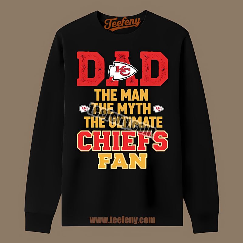 Dad The Man The Myth Kansas City Chiefs Cotton Long Sleeve Dad The Man The Myth Kansas City Chiefs Cotton Long Sleeve