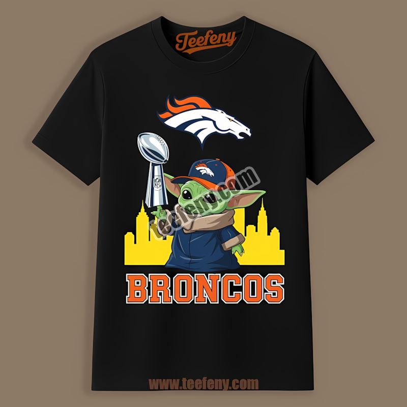 Denver Broncos Baby Yoda Super Bowl Graphic Shirt