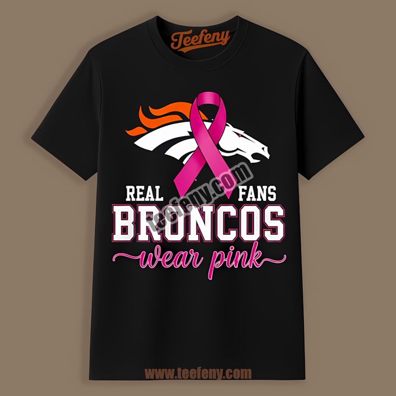 Denver Broncos Breast Cancer Fans Wear Pink Shirt