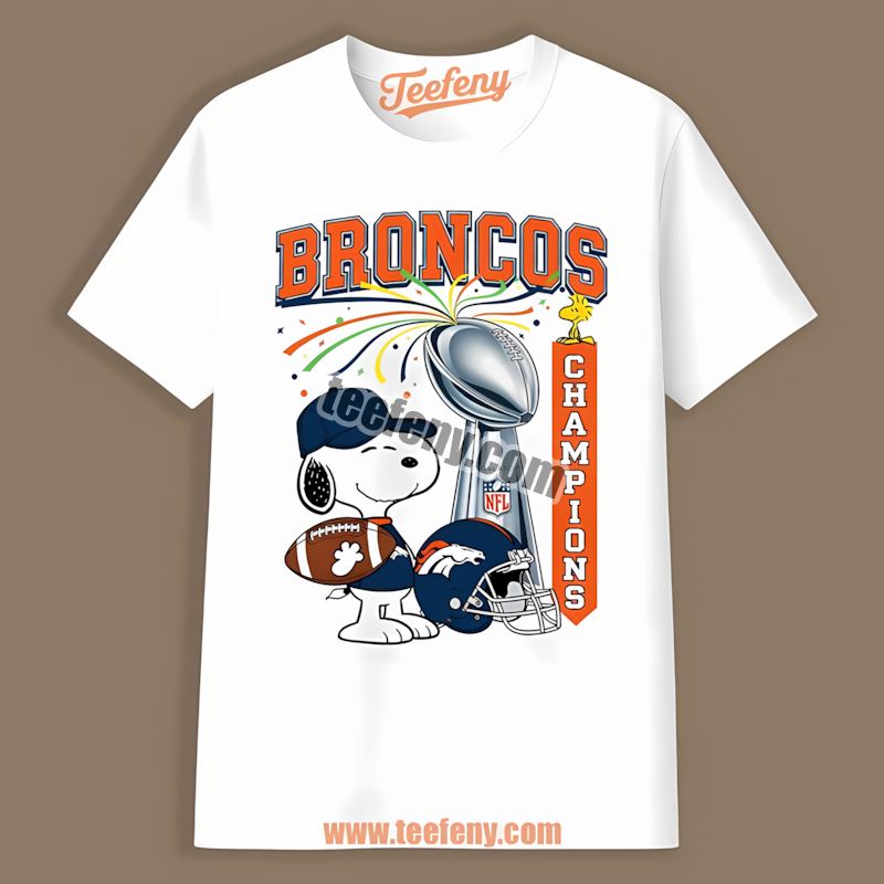 Denver Broncos Champions Snoopy Celebration Shirt