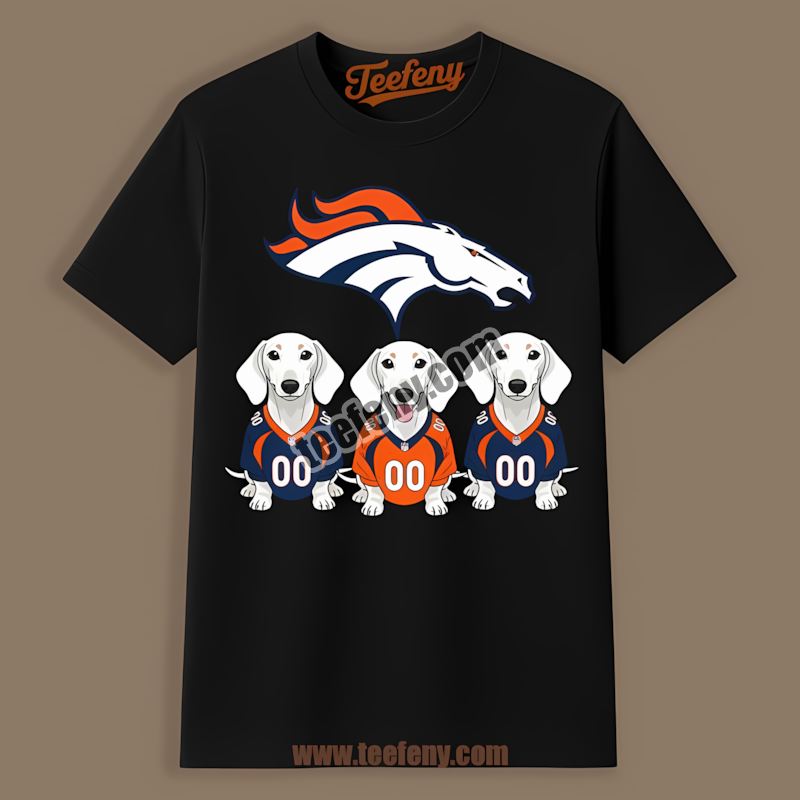 Denver Broncos Dachshund Dogs Regular Shirt
