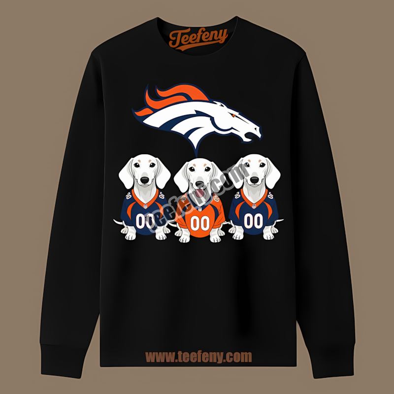 Denver Broncos Dachshund Dogs Regular Long Sleeve Denver Broncos Dachshund Dogs Regular Long Sleeve