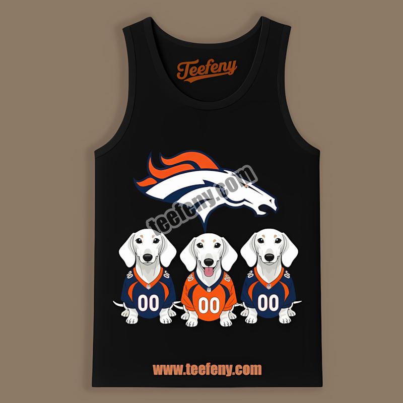 Denver Broncos Dachshund Dogs Regular Tanktop Denver Broncos Dachshund Dogs Regular Tanktop