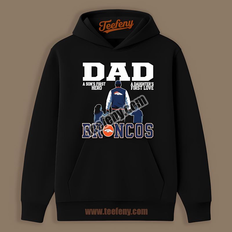 Denver Broncos Dad Hero Daughter Love Vintage Hoodie Denver Broncos Dad Hero Daughter Love Vintage Hoodie