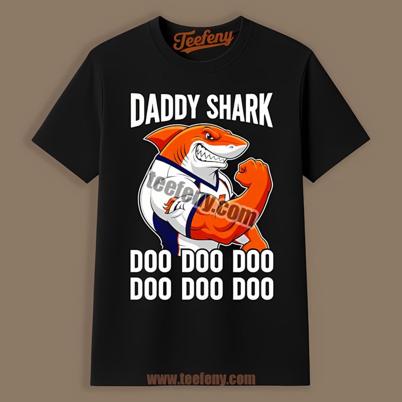 Denver Broncos Daddy Shark Retro Shirt