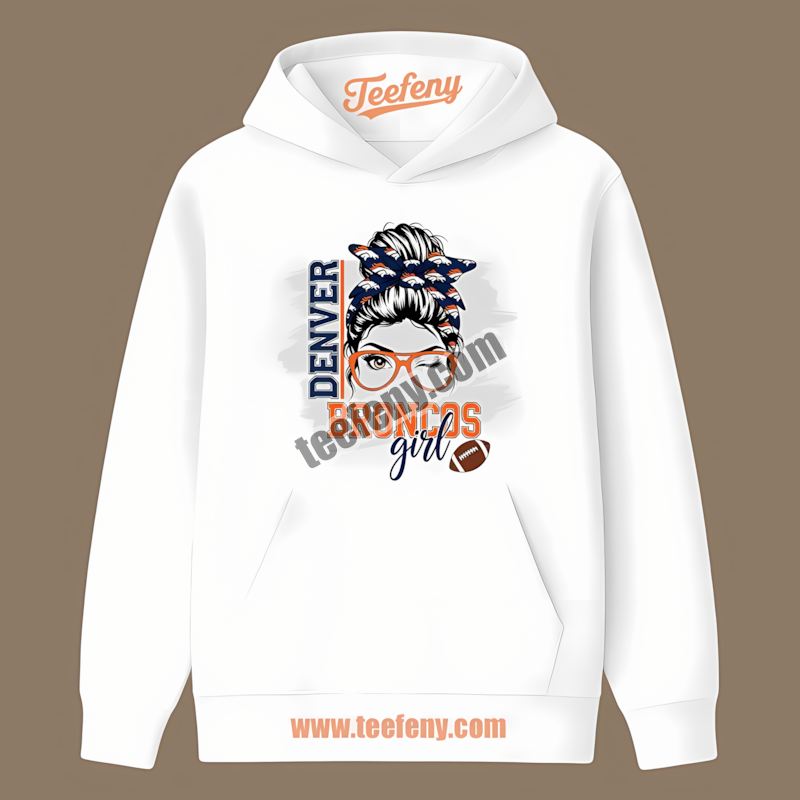 Denver Broncos Girl Vintage Fan Hoodie Denver Broncos Girl Vintage Fan Hoodie