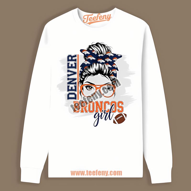 Denver Broncos Girl Vintage Fan Long Sleeve Denver Broncos Girl Vintage Fan Long Sleeve