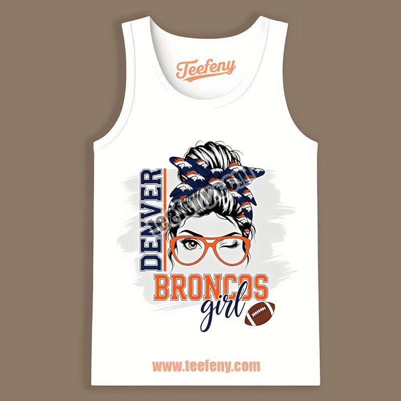 Denver Broncos Girl Vintage Fan Tanktop Denver Broncos Girl Vintage Fan Tanktop