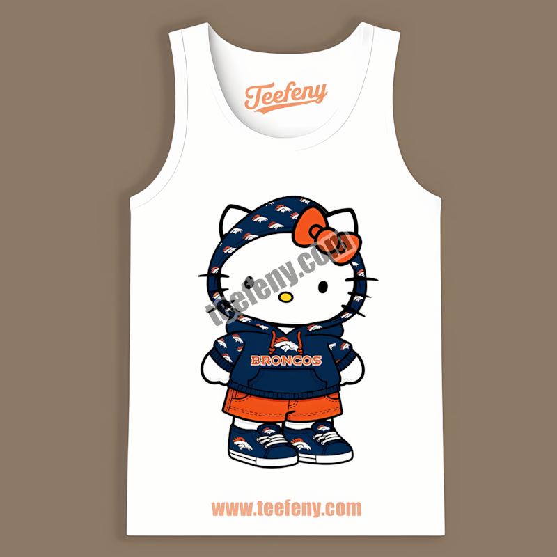 Denver Broncos Hello Kitty Retro Tanktop Denver Broncos Hello Kitty Retro Tanktop