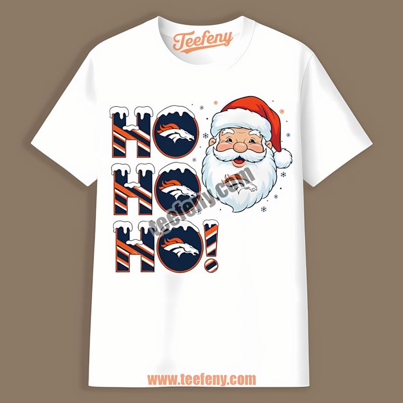 Denver Broncos Ho Ho Ho Santa Sports Shirt