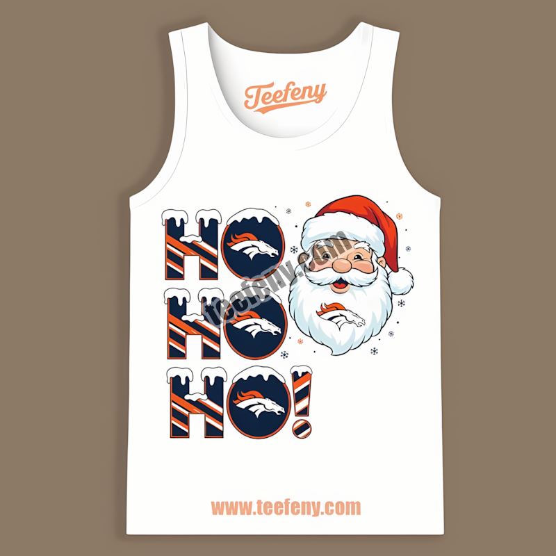 Denver Broncos Ho Ho Ho Santa Sports Tanktop Denver Broncos Ho Ho Ho Santa Sports Tanktop