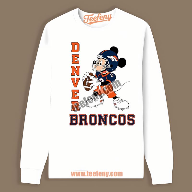 Denver Broncos Mickey Quarterback Football Long Sleeve Denver Broncos Mickey Quarterback Football Long Sleeve