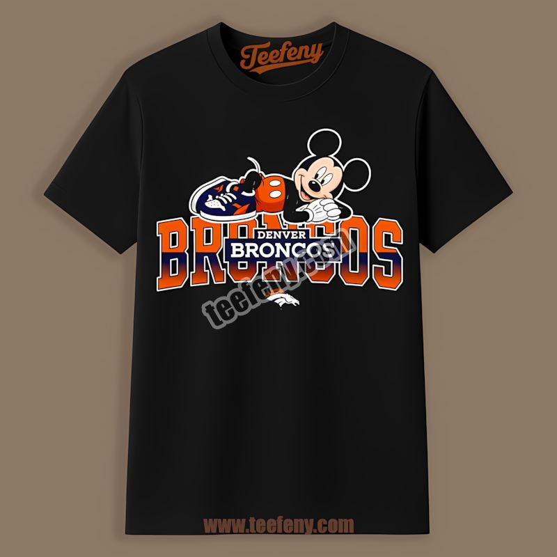 Denver Broncos Mickey Relaxed Style Vintage Shirt