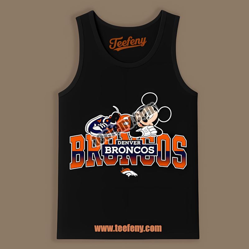Denver Broncos Mickey Relaxed Style Vintage Tanktop Denver Broncos Mickey Relaxed Style Vintage Tanktop