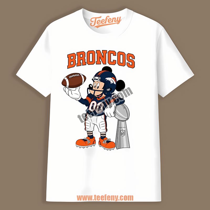 Denver Broncos Mickey Super Bowl Football Shirt