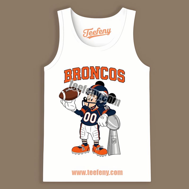 Denver Broncos Mickey Super Bowl Football Tanktop Denver Broncos Mickey Super Bowl Football Tanktop