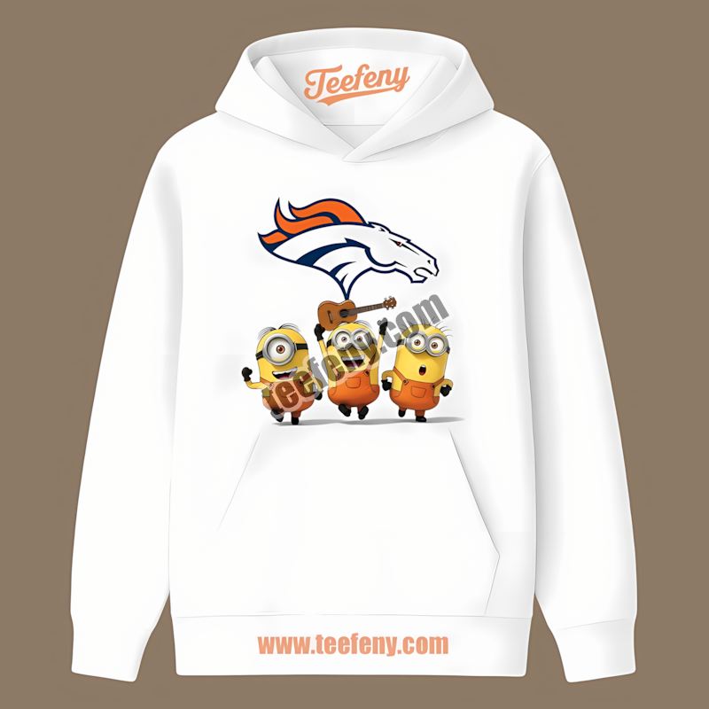 Denver Broncos Minions Retro Hoodie Denver Broncos Minions Retro Hoodie