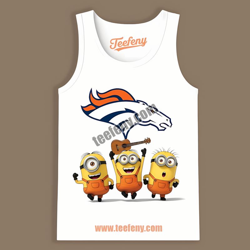 Denver Broncos Minions Retro Tanktop Denver Broncos Minions Retro Tanktop