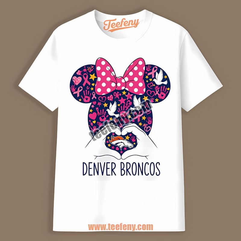 Denver Broncos Minnie Mouse Breast Cancer Shirt