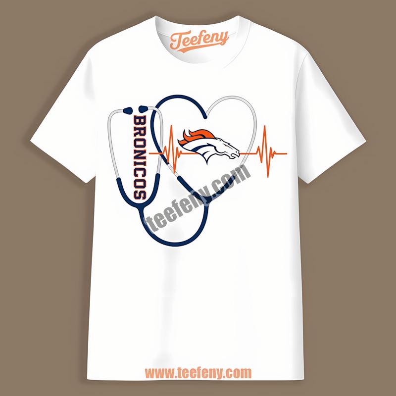 Denver Broncos Nurse Heartbeat Retro Shirt