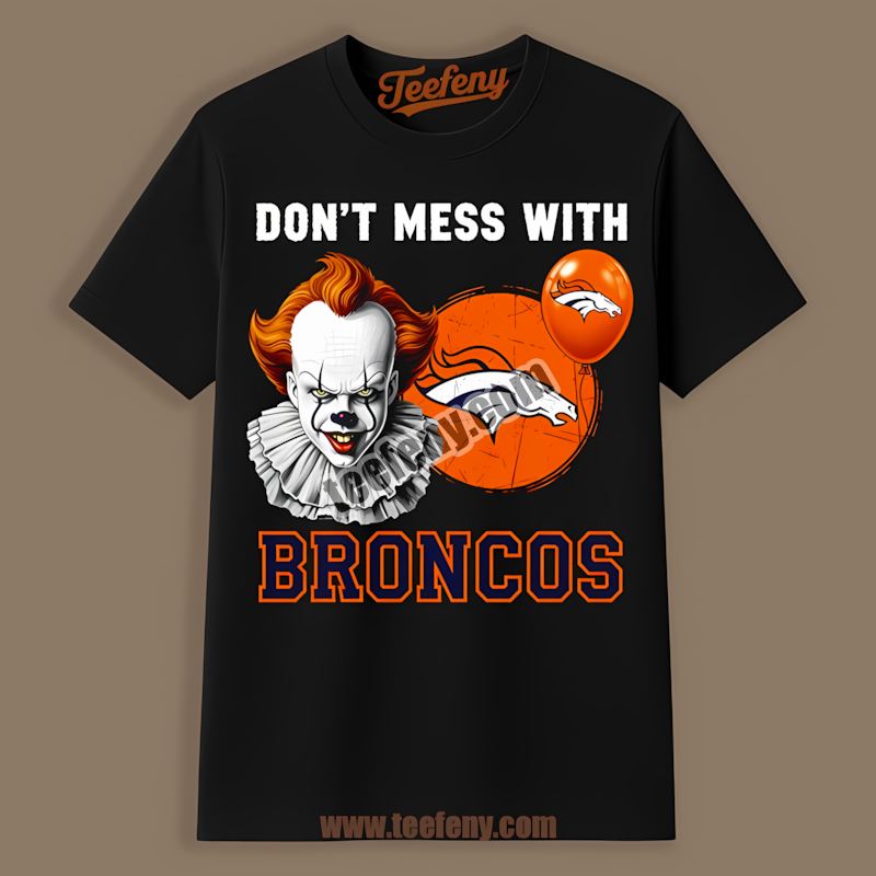 Denver Broncos Pennywise Halloween Adults Shirt