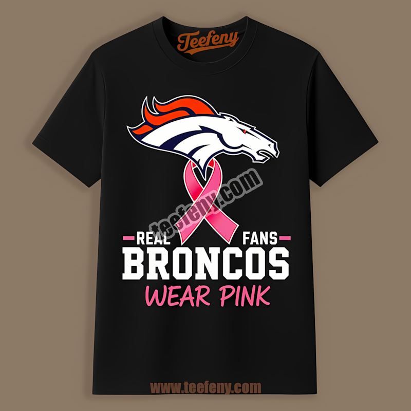 Denver Broncos Real Fans Wear Pink Vintage Shirt