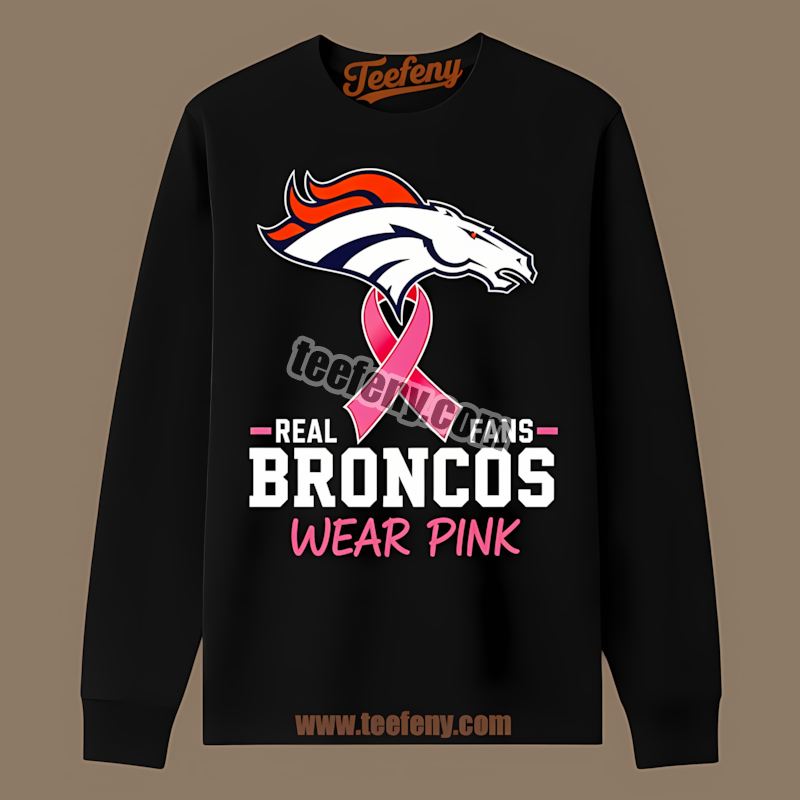 Denver Broncos Real Fans Wear Pink Vintage Long Sleeve Denver Broncos Real Fans Wear Pink Vintage Long Sleeve