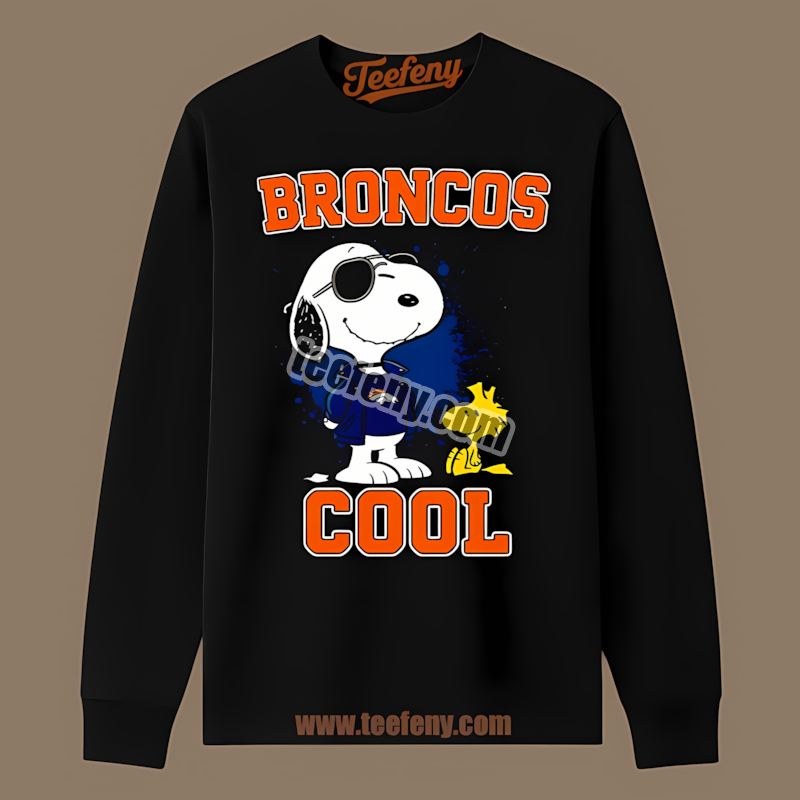 Denver Broncos Snoopy Cool Regular Long Sleeve Denver Broncos Snoopy Cool Regular Long Sleeve
