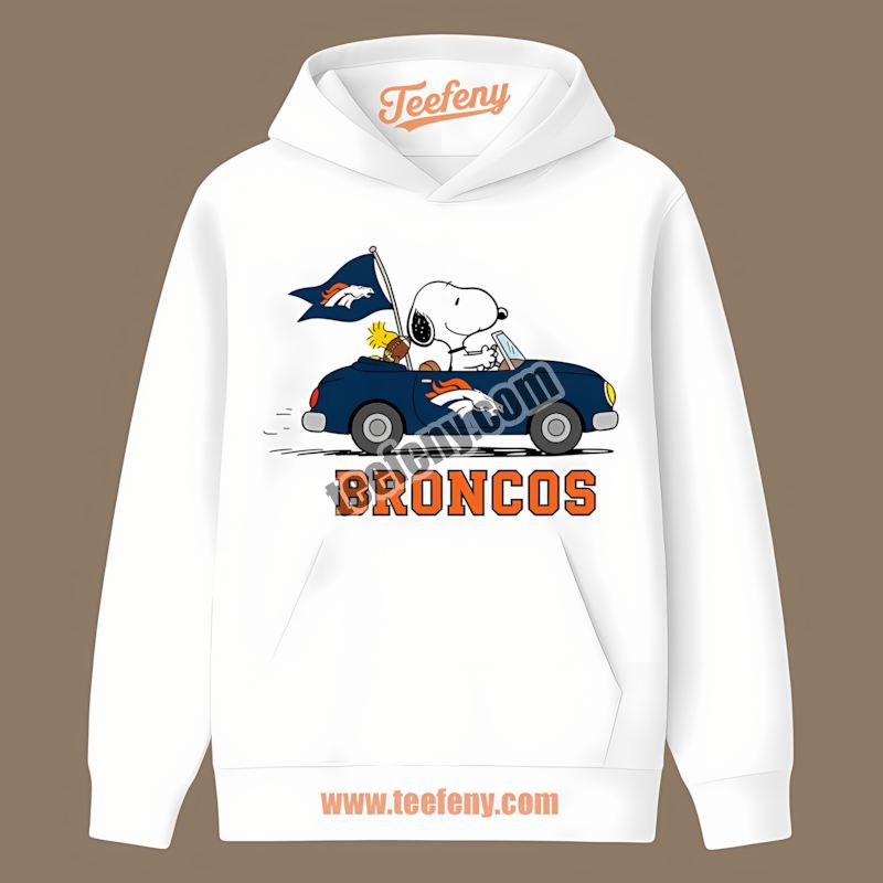 Denver Broncos Snoopy Driving Car Regular Hoodie Denver Broncos Snoopy Driving Car Regular Hoodie