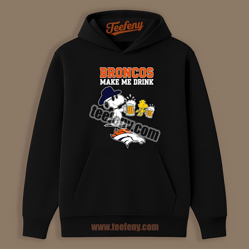 Denver Broncos Snoopy Make Me Drink Vintage Hoodie Denver Broncos Snoopy Make Me Drink Vintage Hoodie