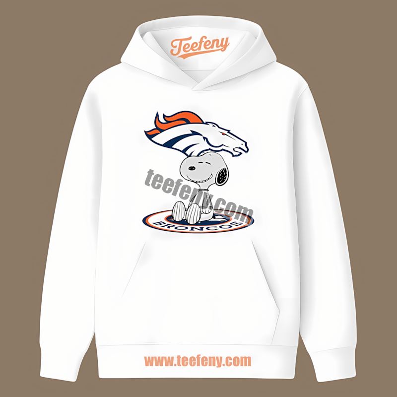Denver Broncos Snoopy Tattoo Logo On Arm Cotton Hoodie Denver Broncos Snoopy Tattoo Logo On Arm Cotton Hoodie