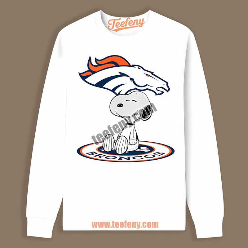 Denver Broncos Snoopy Tattoo Logo On Arm Cotton Long Sleeve Denver Broncos Snoopy Tattoo Logo On Arm Cotton Long Sleeve