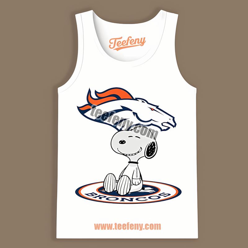 Denver Broncos Snoopy Tattoo Logo On Arm Cotton Tanktop Denver Broncos Snoopy Tattoo Logo On Arm Cotton Tanktop