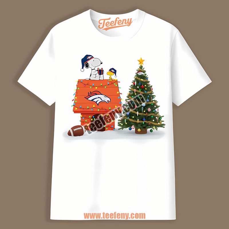 Denver Broncos Snoopy Woodstock Christmas Regular Shirt