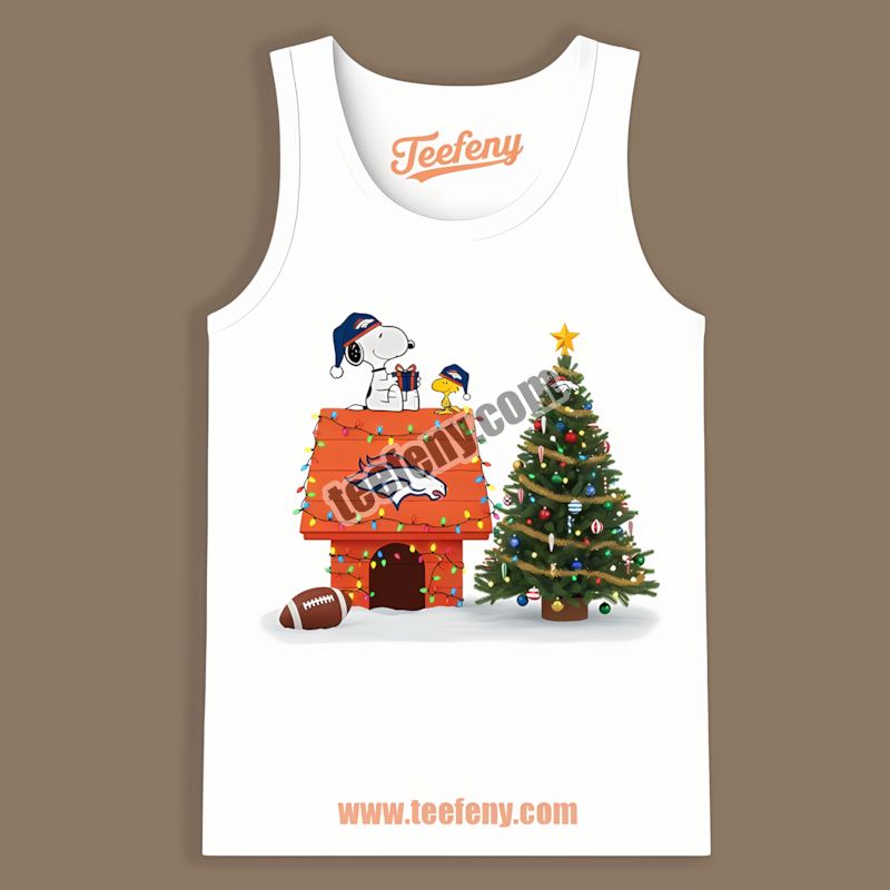 Denver Broncos Snoopy Woodstock Christmas Regular Tanktop Denver Broncos Snoopy Woodstock Christmas Regular Tanktop