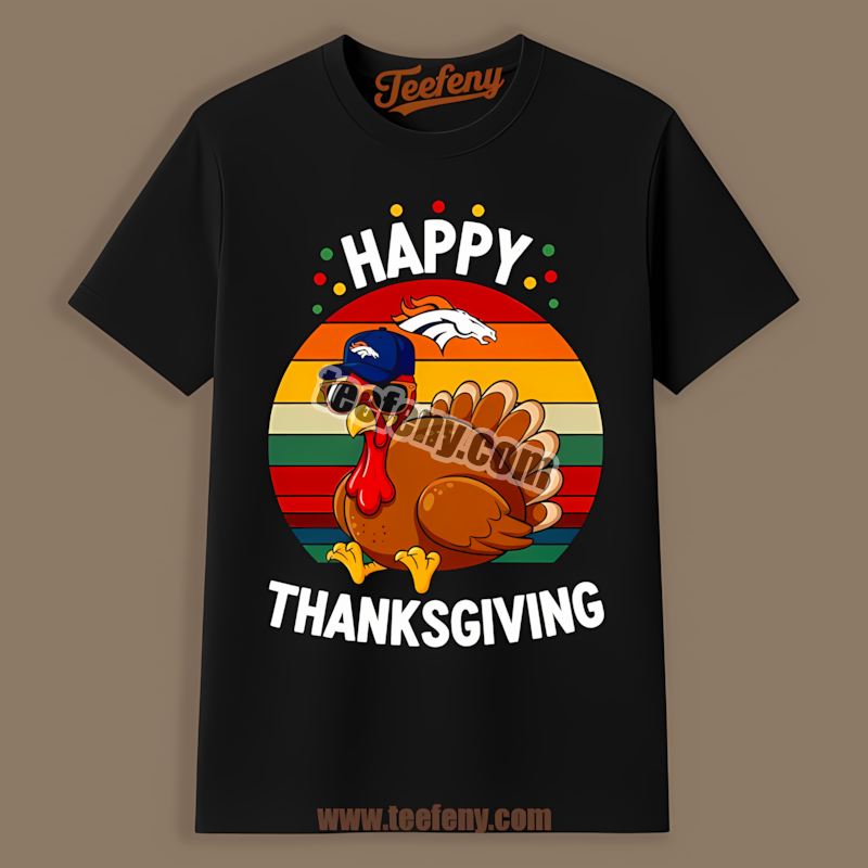 Denver Broncos Thanksgiving Turkey Adults Shirt
