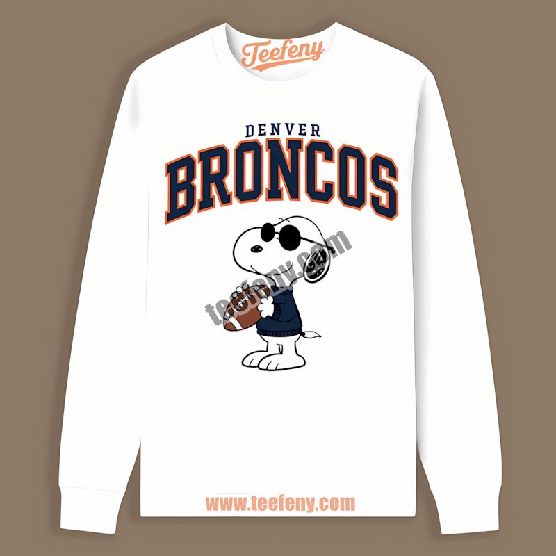 Denver Broncos Vs Cool Snoopy Graphic Long Sleeve Denver Broncos Vs Cool Snoopy Graphic Long Sleeve