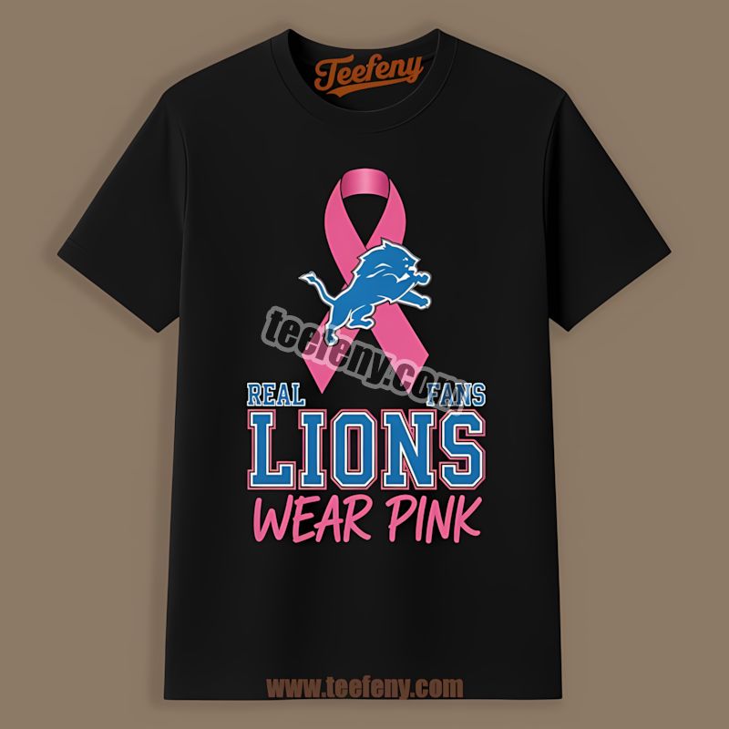 Detroit Lions Breast Cancer Awareness Fans Wear Pink Vintage Shirt