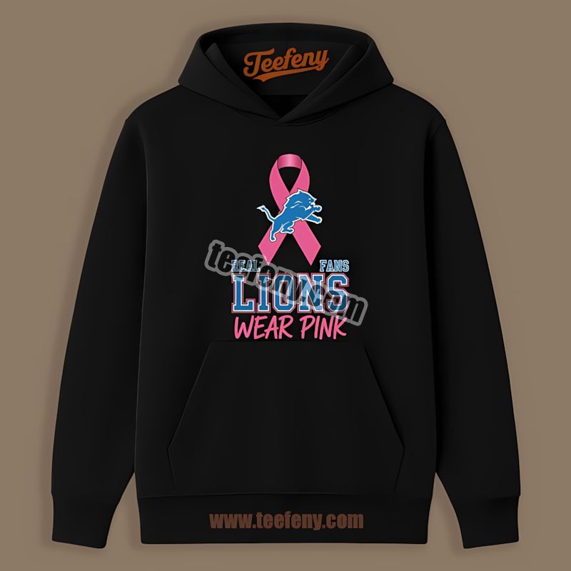 Detroit Lions Breast Cancer Awareness Fans Wear Pink Vintage Hoodie Detroit Lions Breast Cancer Awareness Fans Wear Pink Vintage Hoodie