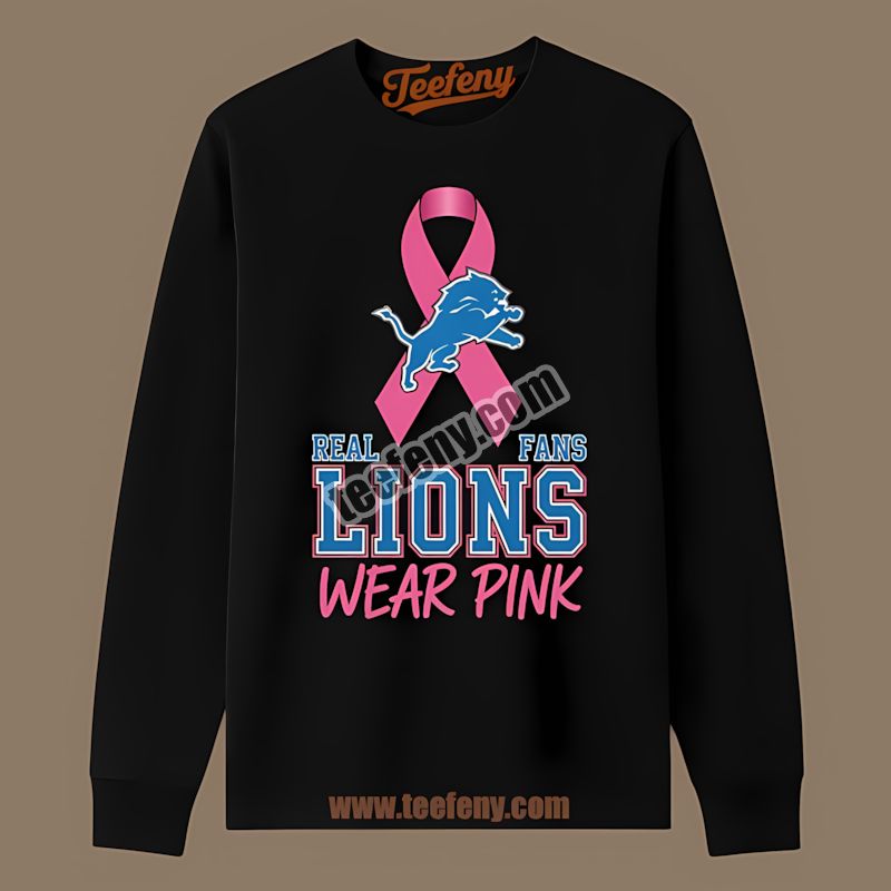 Detroit Lions Breast Cancer Awareness Fans Wear Pink Vintage Long Sleeve Detroit Lions Breast Cancer Awareness Fans Wear Pink Vintage Long Sleeve