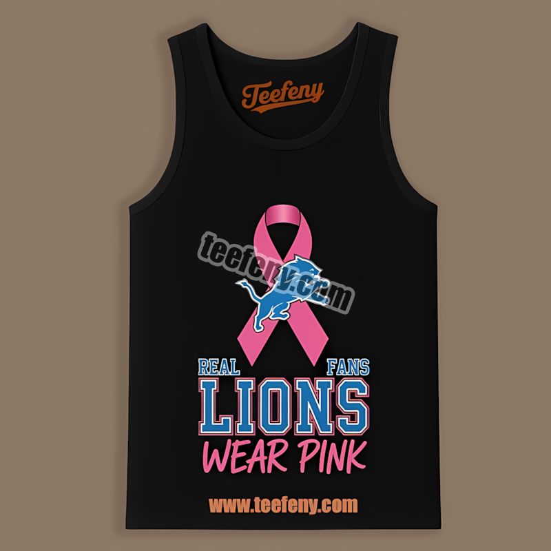 Detroit Lions Breast Cancer Awareness Fans Wear Pink Vintage Tanktop Detroit Lions Breast Cancer Awareness Fans Wear Pink Vintage Tanktop
