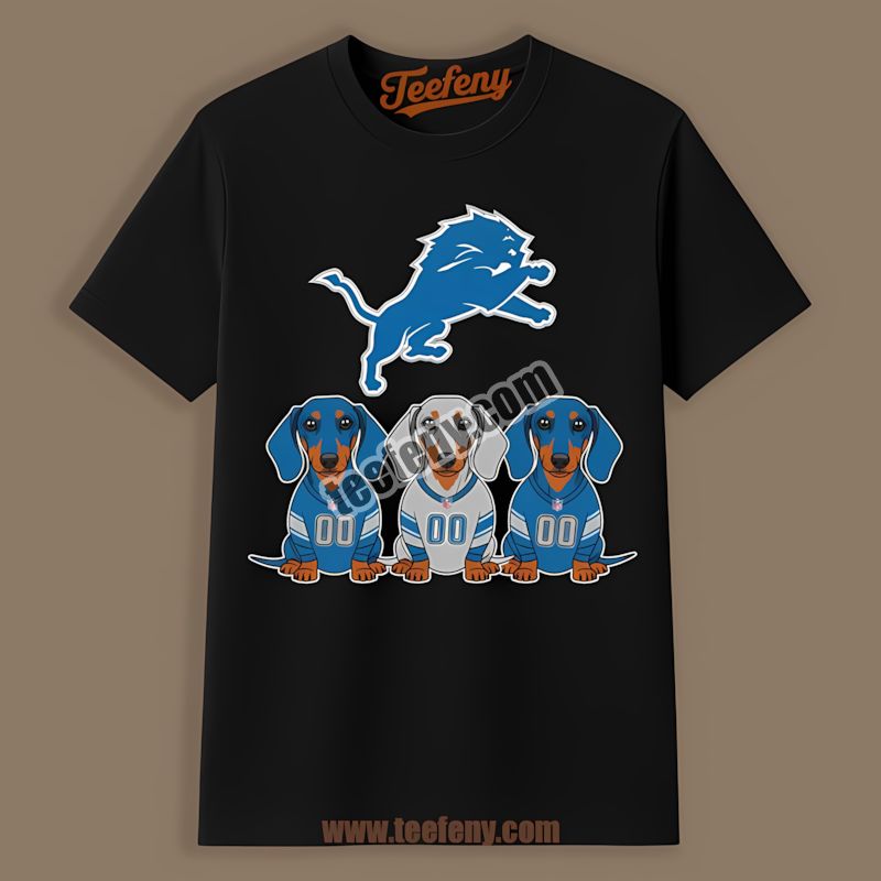 Detroit Lions Dachshund Dogs Vintage Shirt